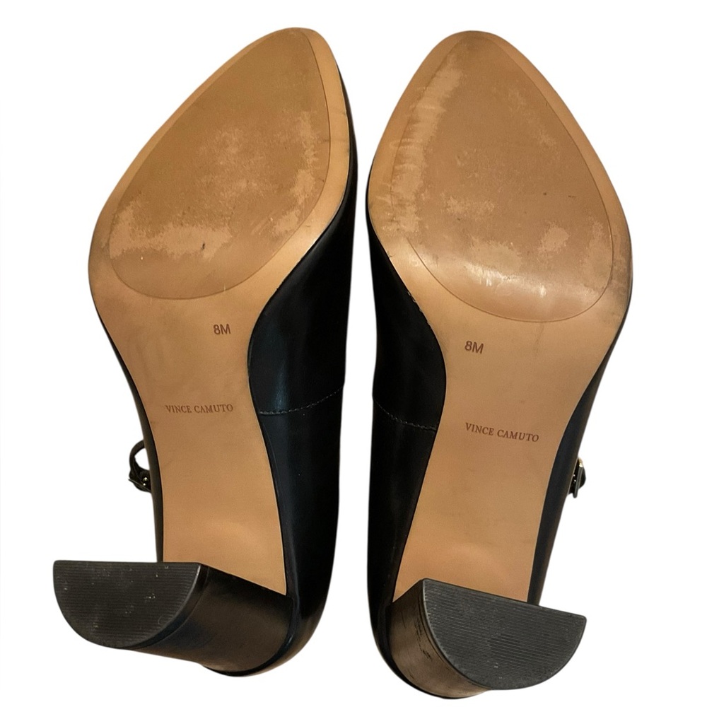 Vince Camuto Black Double-Strap Mary Jane Pumps - Picture 14 of 16